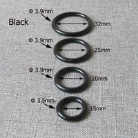 1 pcs black metal o ring circle ring belt buckle for bag dog pet collar harness luggage backpack diy sewing garment accessory