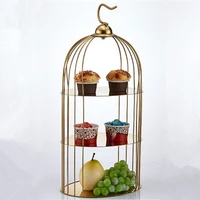 1 pcs stainless steel bird cage snack cake cake sushi hotel buffet dessert european wedding cake plate