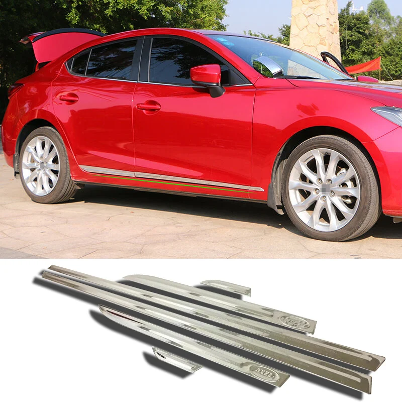 

Автомобильные аксессуары для Mazda 3 Axela 2017 2018, нержавеющая сталь, автомобильные ремни, 6 шт.