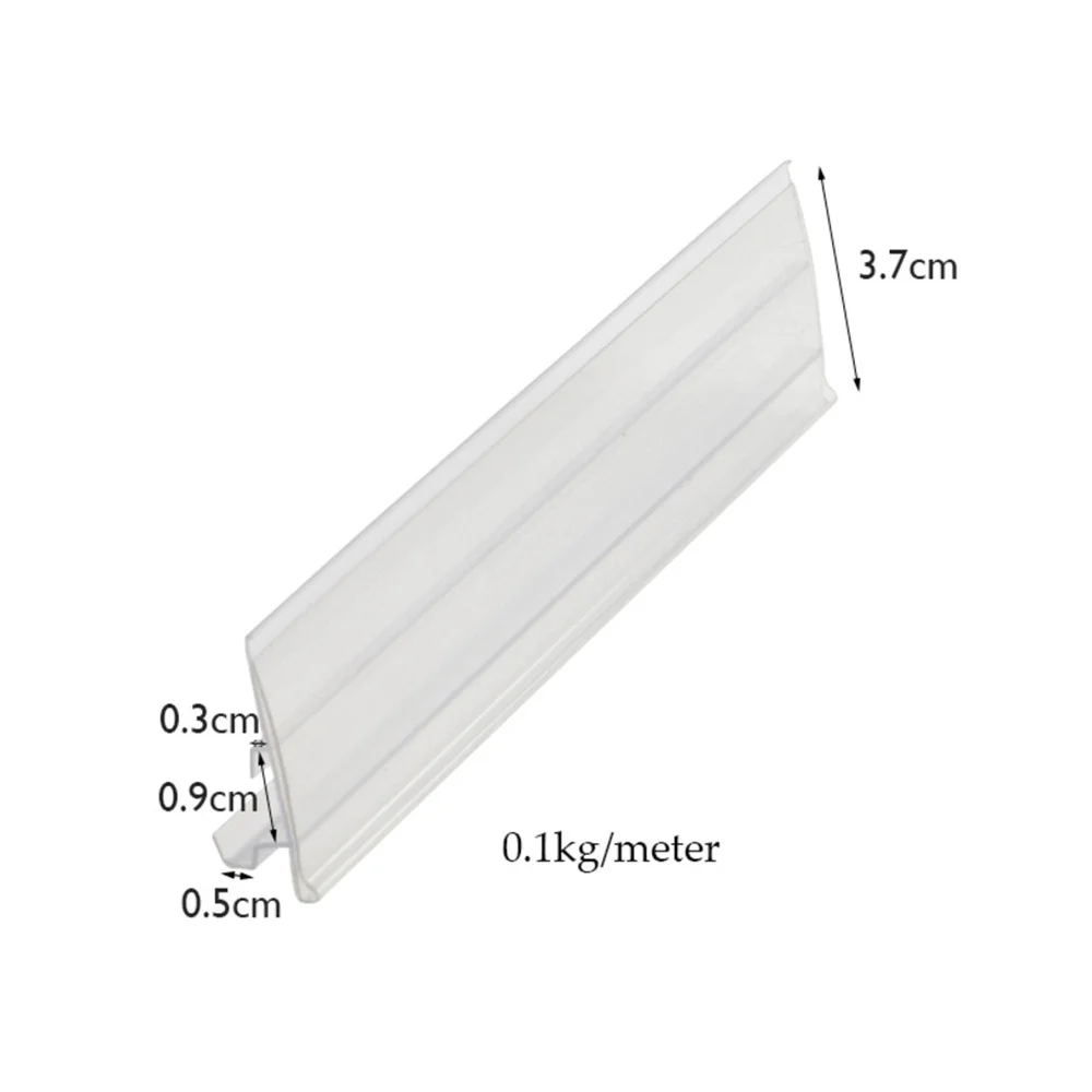 20cm Shelf Mounting Clear Sign Clip Shelf Mount Data Strip Price Label Holder