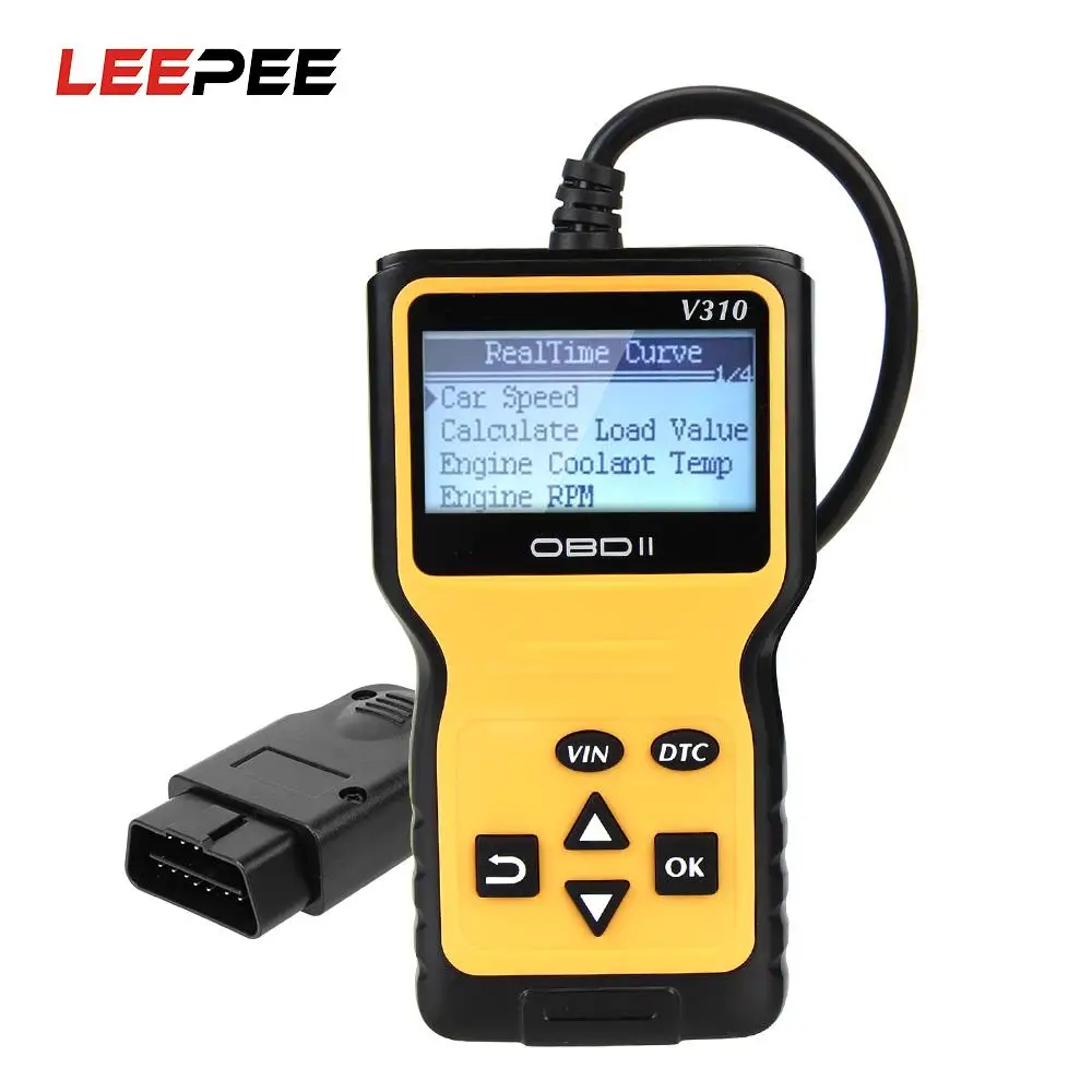 Считыватель кодов LEEPEE V310 OBD2 с цифровым дисплеем автомобильный диагностический