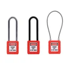1 шт., блокировка, АБС-пластик, замок безопасности, пластиковая скоба, замок безопасности 76 мм, нейлоновый, не проводящий замок безопасности, с 2 уникальными ключами