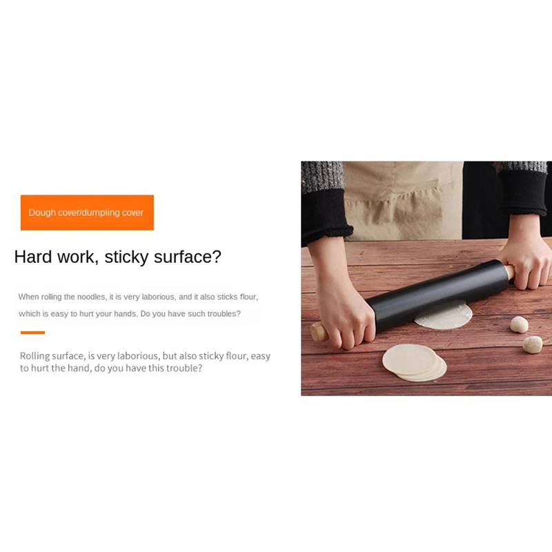 

Non-Sticky Steel Rolling Pin Roller Movable Flour Roll Stick Skin Artifact Rolling Pin Bread Stick