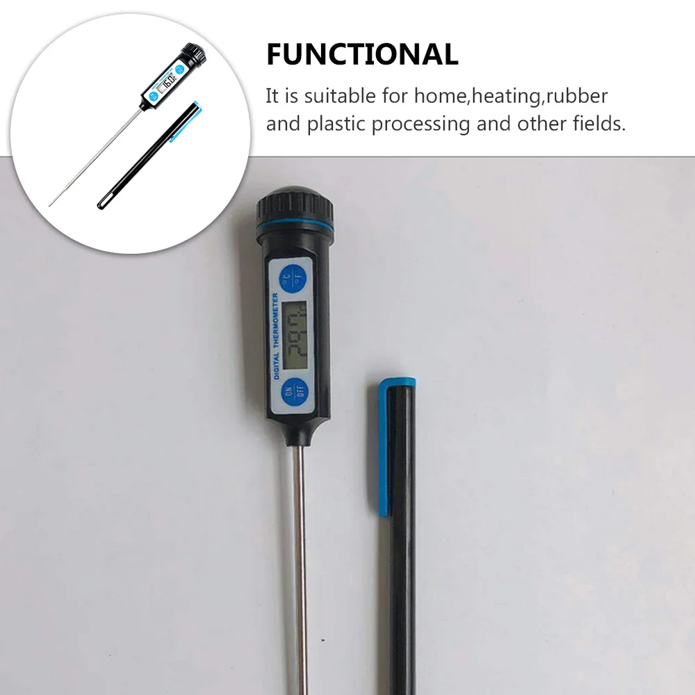 

2Pcs Useful Digital BBQ Tool Kitchen Water (Black)