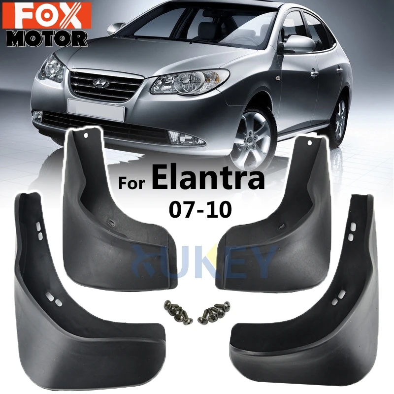 

OE Styled Molded Mud Flaps For Hyundai Elantra HD 2007 - 2010 Mudflaps Splash Guards Mudguards Accessories Car Styling 2008 2009