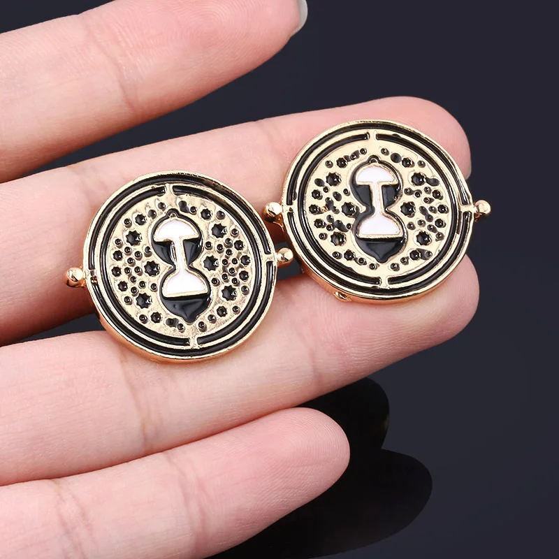 SG 5 Style Movie Potter Cufflinks Time Turner Sorting Hat Golden Snitch HP Letter Tie Clips Avengers Superhero Jewelry
