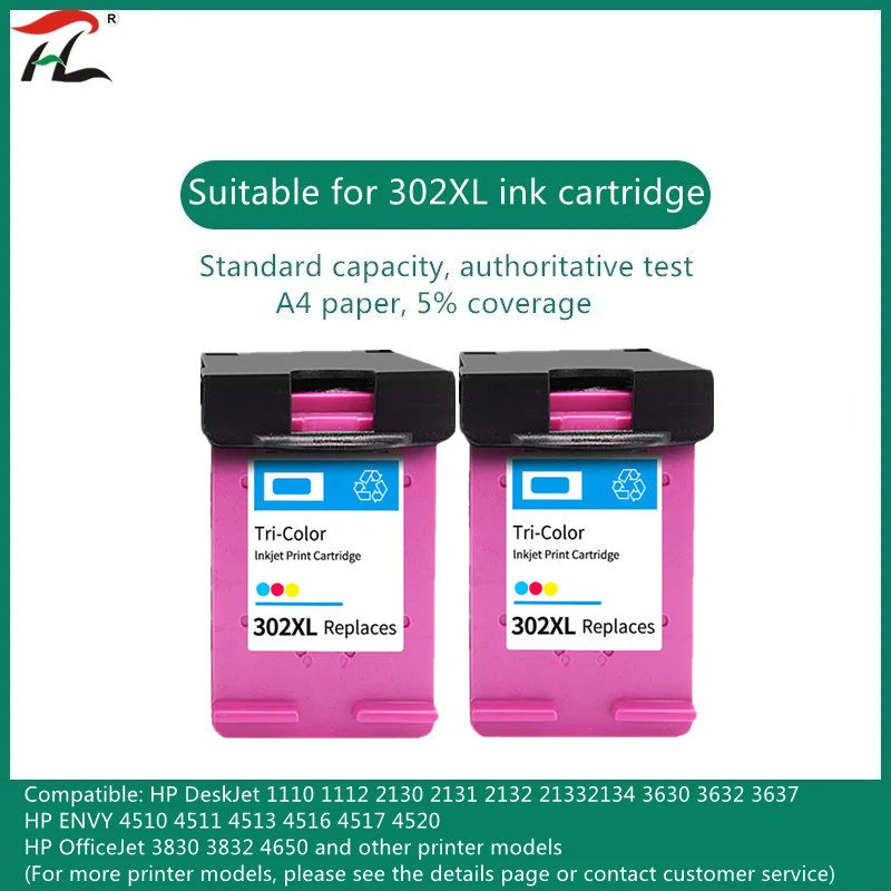 

Compatible 302XL ink cartridge for HP 302 XL for hp302 For HP Deskjet 2130 2135 1110 3630 3632 Officejet 3830 3834 4650