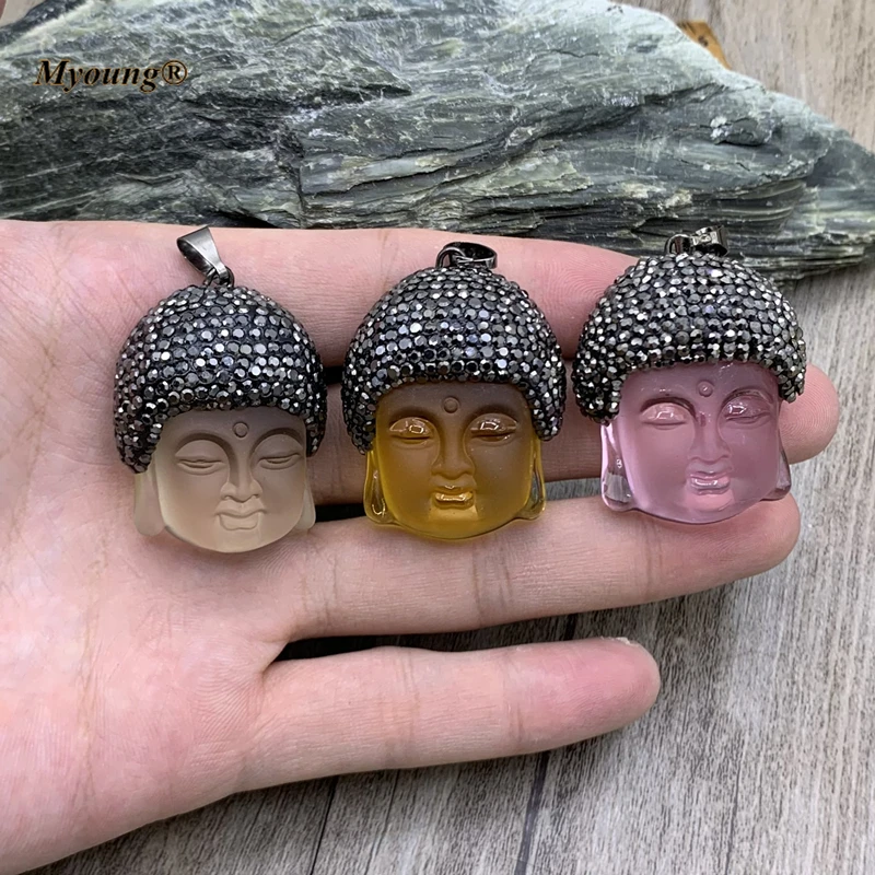 Фото Стразы украшенные стеклянным кристаллом Будды фотообои счастливые Подвески
