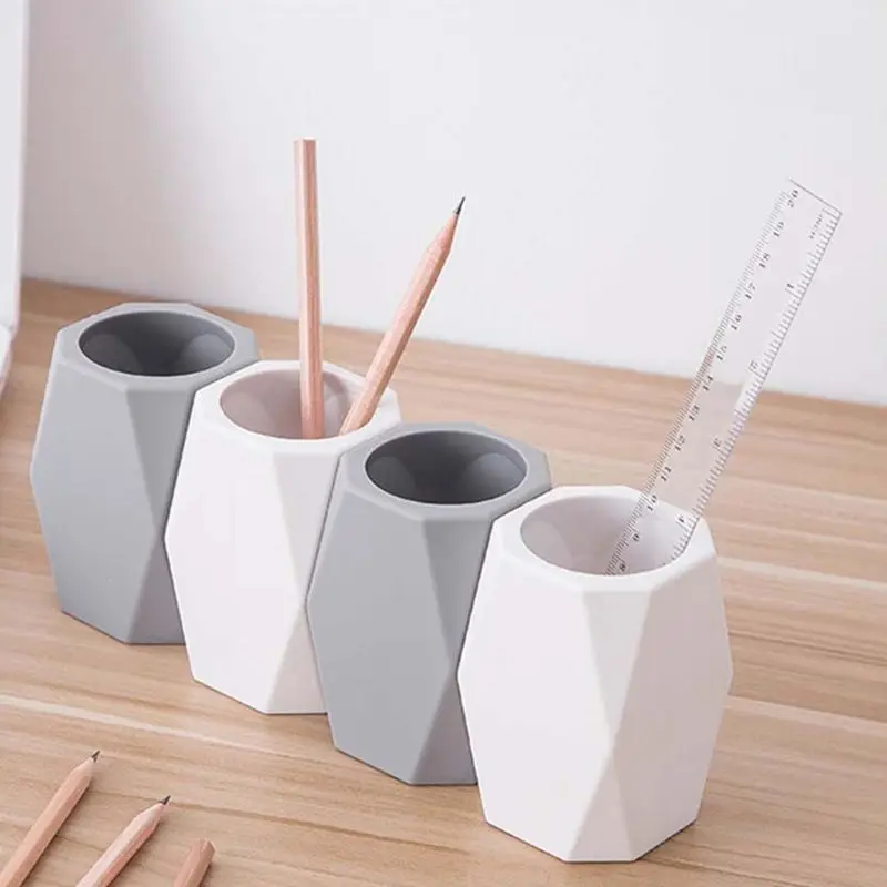 

Silicone Pen Holder Pencil Storage Box Office Organizer Makeup Brush Container T3LB