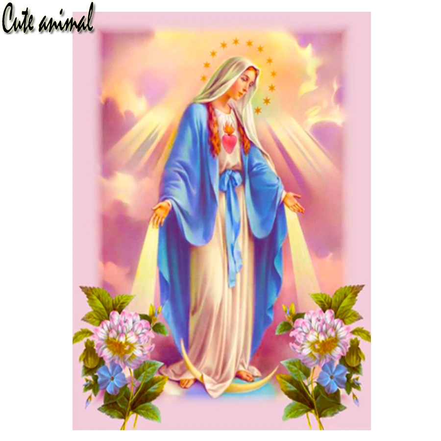 

Алмазная 5D картина «сделай сам», изображение персонажа, религия, Иисус, Дева Мария, подарок ручной работы, мозаика, декоративная вышивка