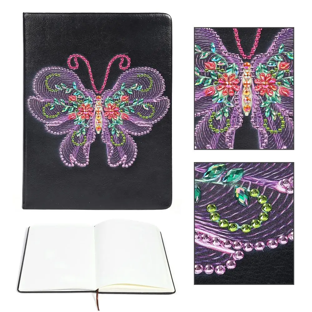 

DIY Special Shaped Diamond Painting 100 Pages Butterfly Resin Varnish Splicing Flatness Notebook Sketchbook Gift 200x150x15mm