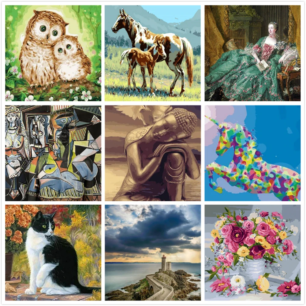 

Набор для рисования по номерам на холсте пейзаж, без рамки