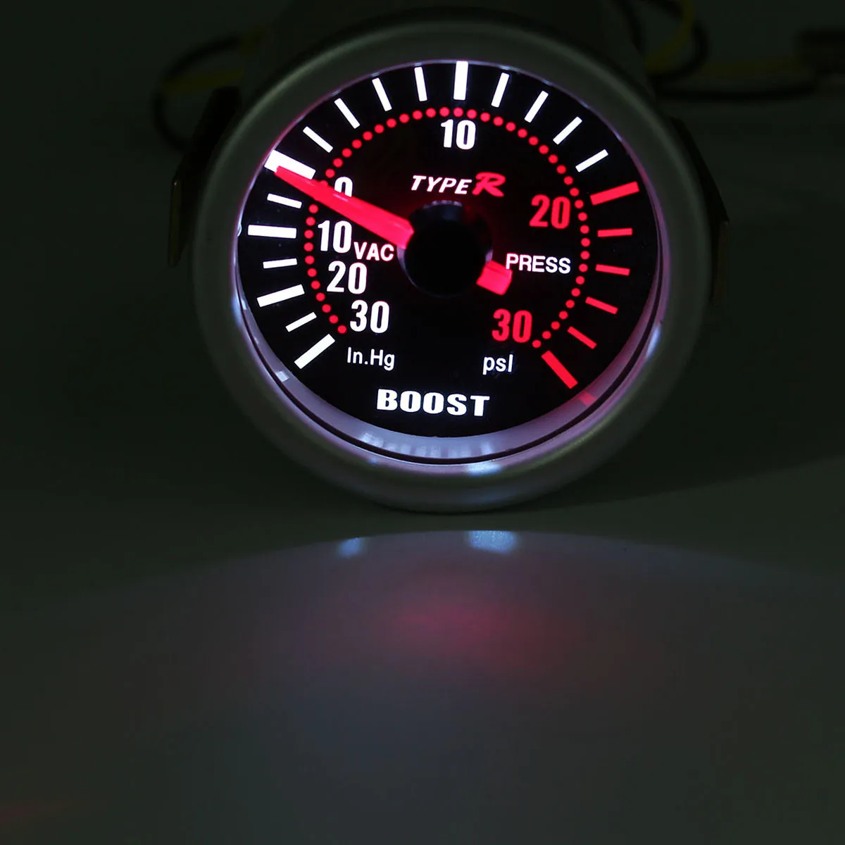 " 52 мм светодиодный Авто Бар турбо Boost Gauge метр указатель с датчиком и держателем углеродного волокна