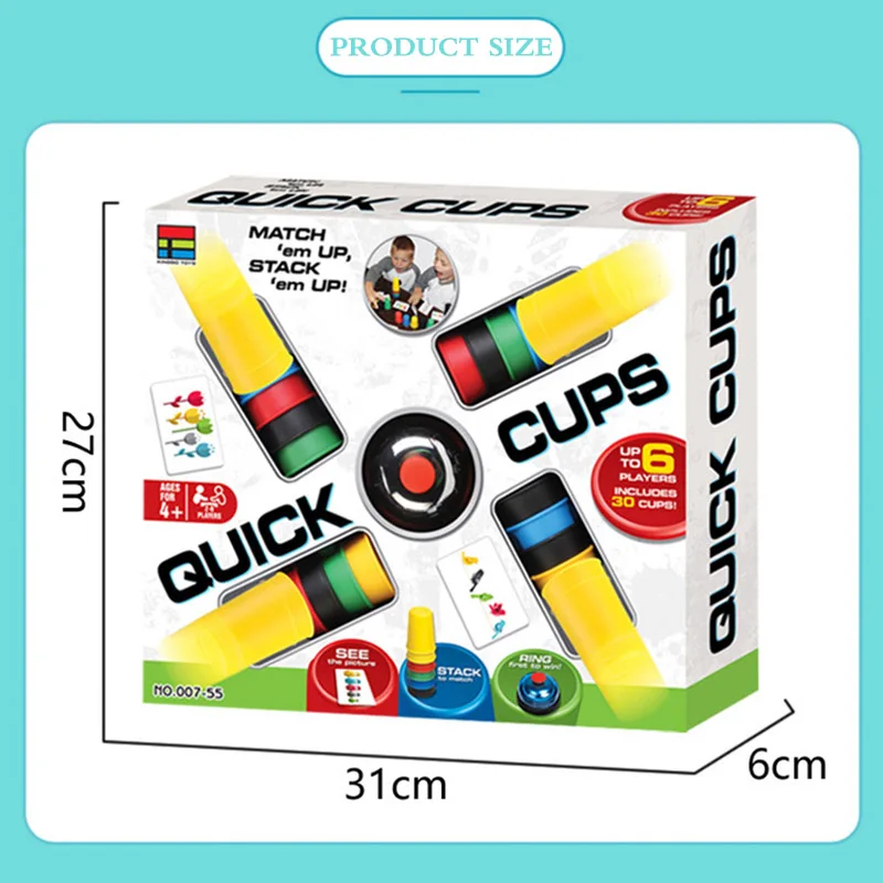 

Board Game Classic Card Game Set Speed Cups And Cards Children Family Indoor Game Family Games Home Fun Games Education Toy
