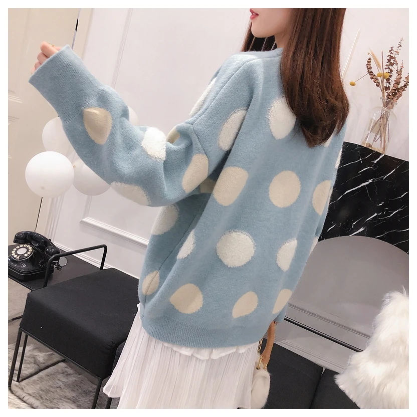 

2019 Autumn and Winter Women's Thick round Neck Loose Sweater Temperament Korean Style Women's Sweater H00292
