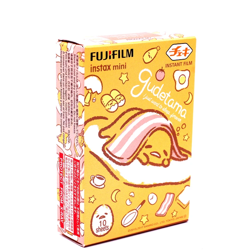 gudetama1 Fujifilm 10 листов звезды полоса ЦУМ черная рамка Миньон мгновенная пленка фотобумага для Instax Mini 8 7s 25 50s 90 9 SP-1 - Color: gudetama1