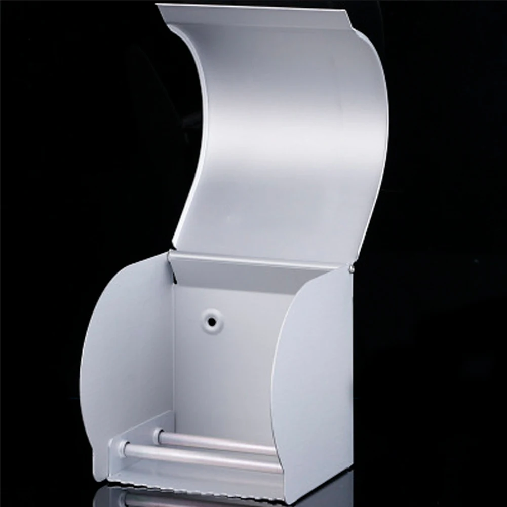 

Home Modern Hotel Space Aluminum Rack Bathroom Accessories Tissue Boxes Dustproof Easy Install Waterproof Toilet Paper Holder