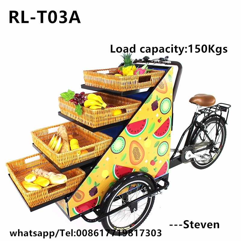 RL T03A взрослый Электрический трехколесный велосипед фруктовый рикша торговая