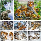 Алмазная вышивка с изображением животных, тигра, зимнего леса, Набор для вышивки крестом, украшение для дома, рождественский подарок