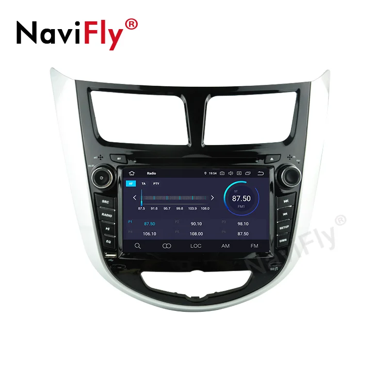 NaviFly Android 9,0 Восьмиядерный автомобильный dvd-плеер для HYUNDAI VERNA/ACCENT/SOLARIS 2011-2012 Автомобильный мультимедийный радио Поддержка DVR wifi