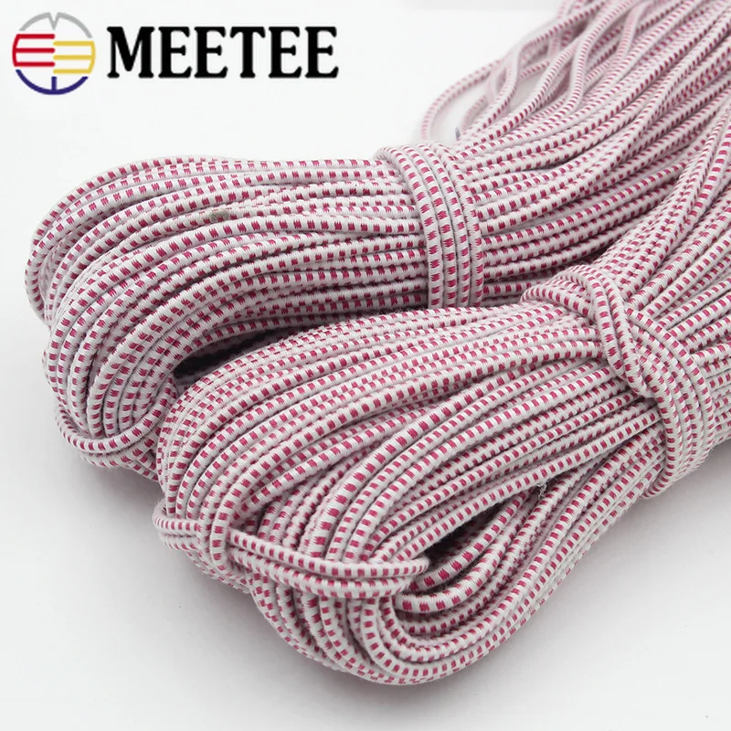 Meetee 8 м/15 м 3 мм Высококачественная круглая эластичная повязка канатная Резиновая
