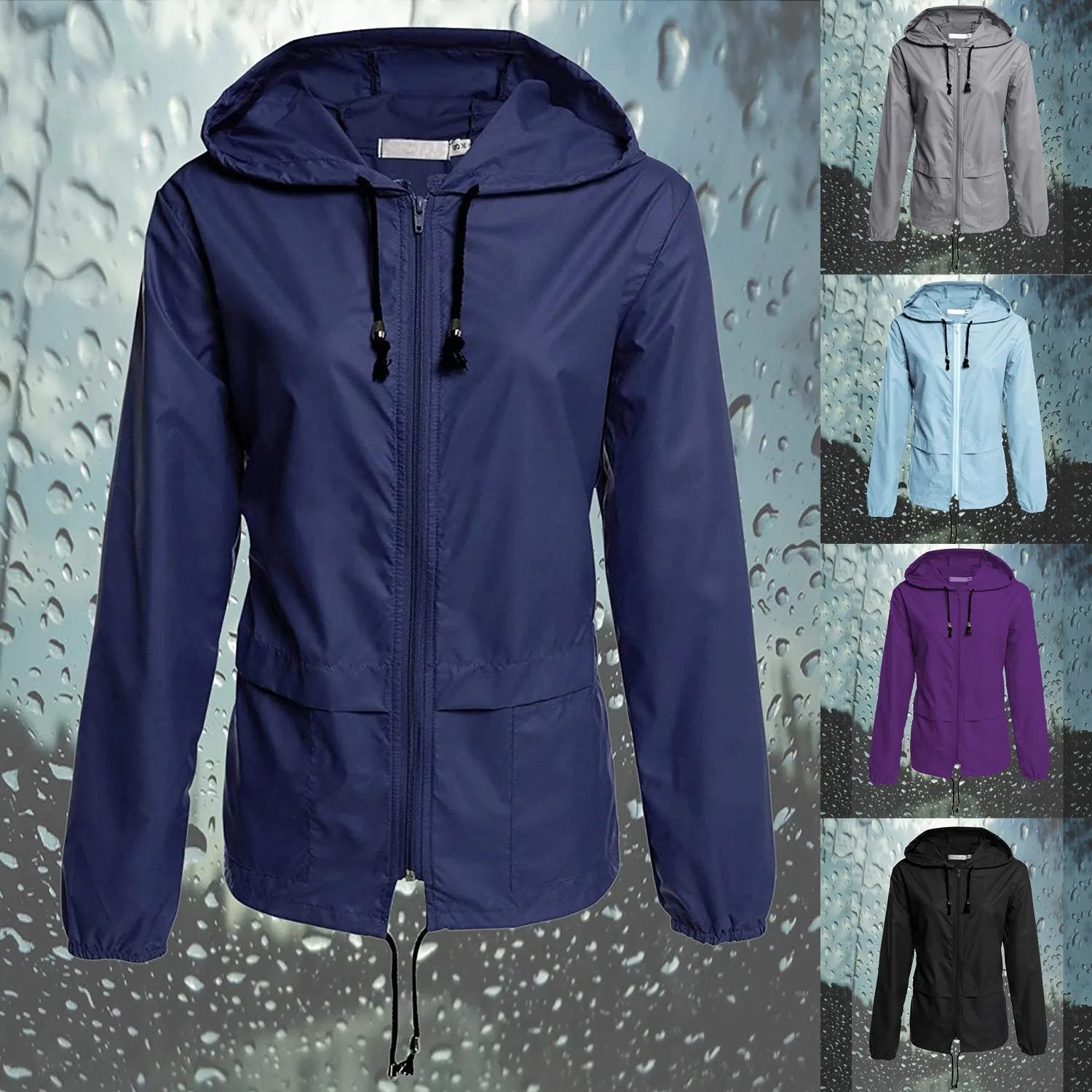 

Hiking Jacket Women Windbreaker Windproof Waterproof Climbing Trekking Outdoor Jacket Single Layer Spring Autumn2021 New