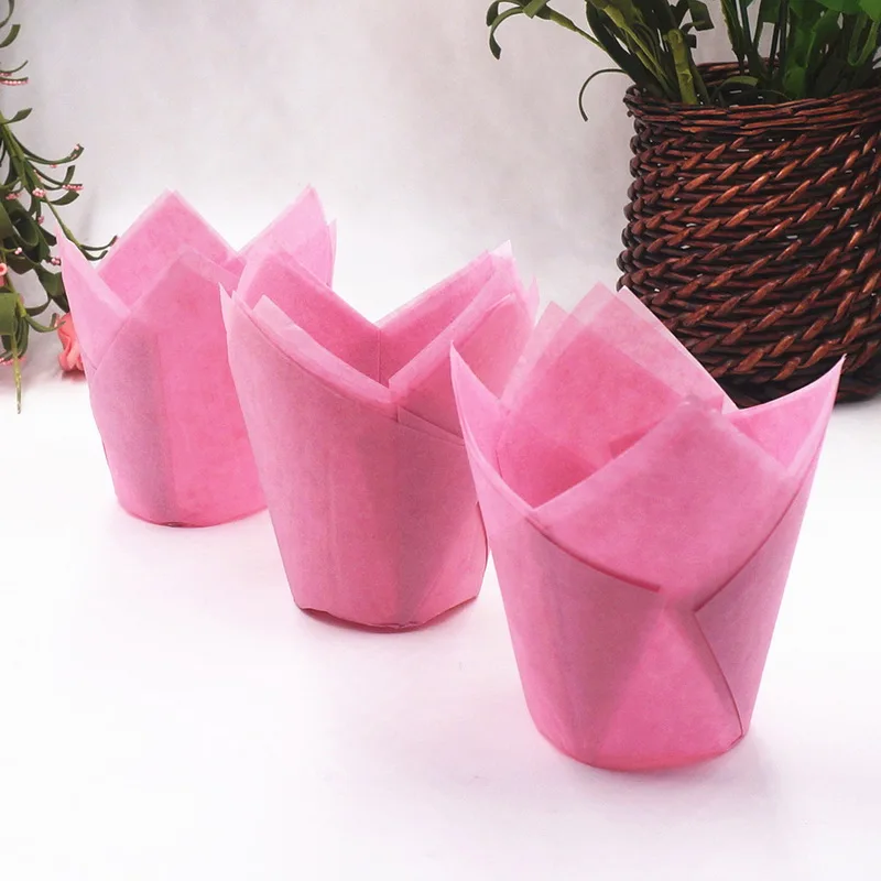 50 шт./компл. цветок бумажные украшения для тортов и пирожных кекс инструменты