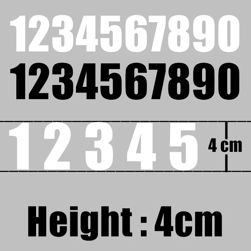 Digital patches for Clothing Heat Transfer Iron-on Stickers diy patch phone number black white applique clothes Height 4cm | Дом и сад