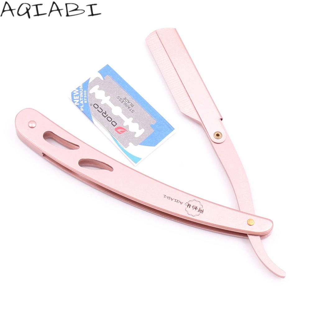 100 шт. бренд AQIABI Профессиональный парикмахерский стальной складной нож для