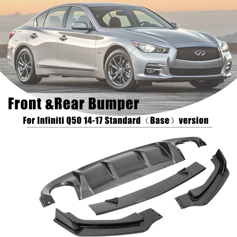 Спойлер для переднего бампера + Диффузор заднего Infiniti Q50 14-17 диффузор из