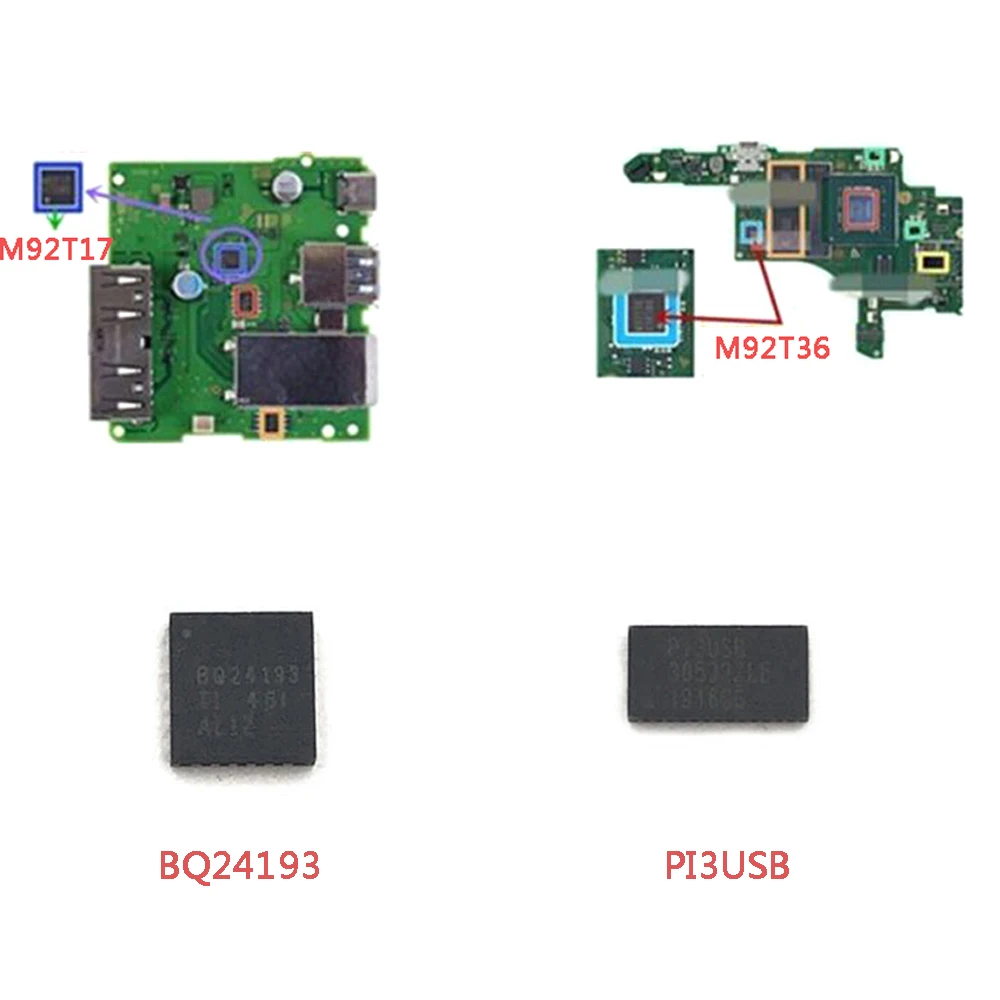 Материнская плата для NS Switch M92T36 чип зарядки аккумулятора IC M92T17 управление аудио и