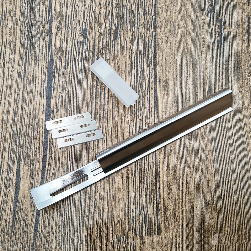 

Steel Modern Safety Beveler Skiver Thinning Leather Craft Blade Knife DIY Seams Tool for Home Handmade Accessories+3 Blades