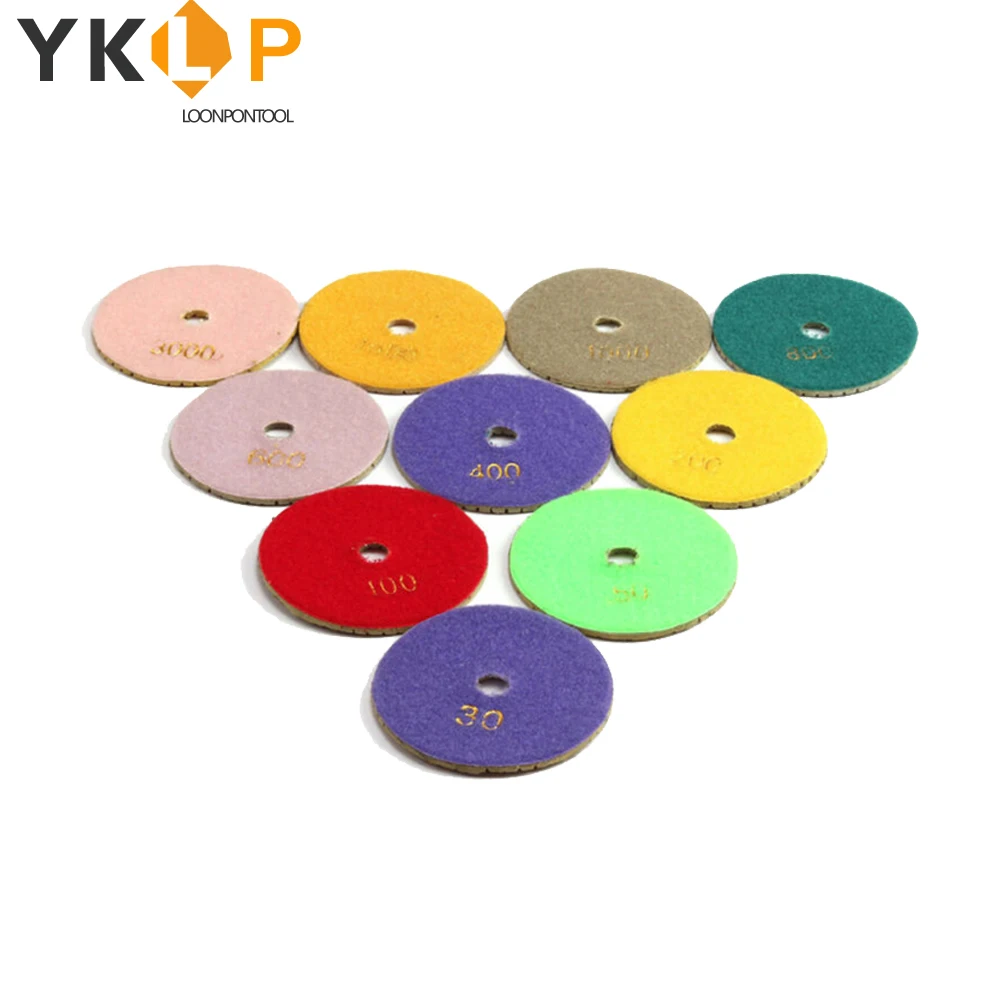 10 шт. 75 мм Алмазный полировальный диск полировки для гранитного камня