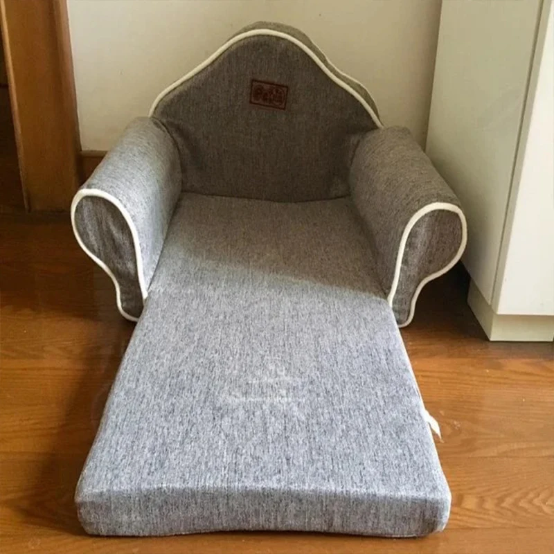 Dog Sofa Cat Soft Bed Washable Detachable Linen Material Pet Nest Supplies For Small Medium Dogs Beds Pets Accessories | Дом и сад