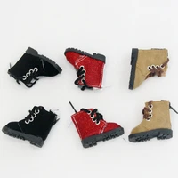 wholesale 5cm fashion leather redblackbrown boot for 16 bjd sd dolls as for exo dolls russian handmade cloth doll accessories