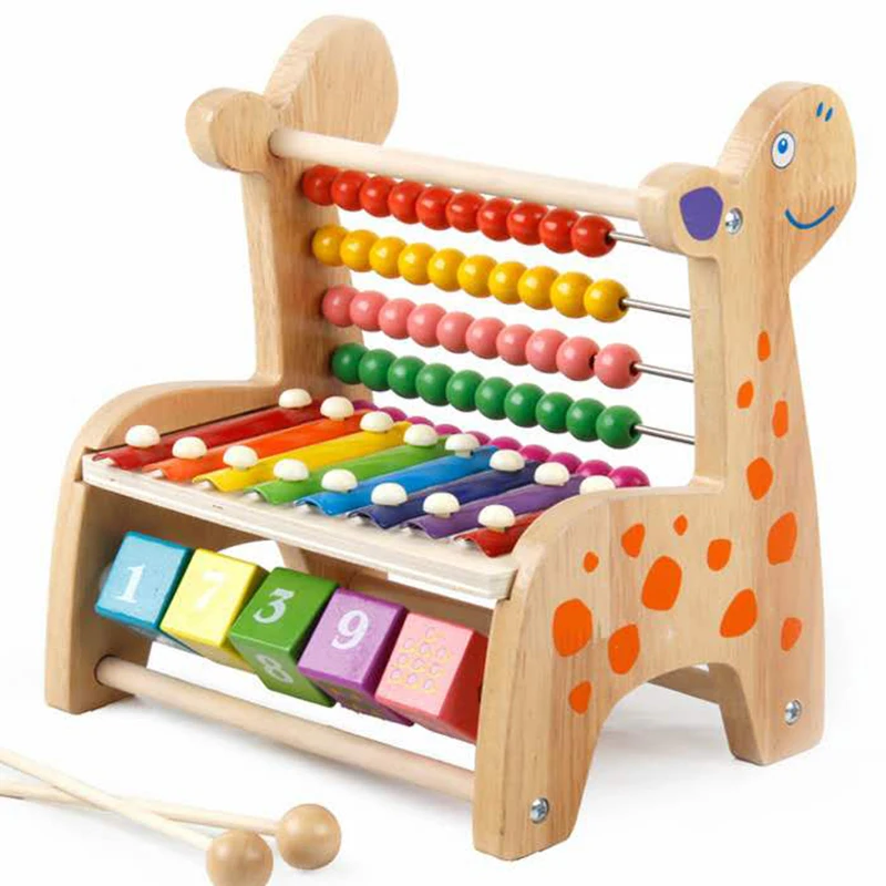 Детские деревянные игрушки-Абаки маленький калькулятор ручной работы обучающее