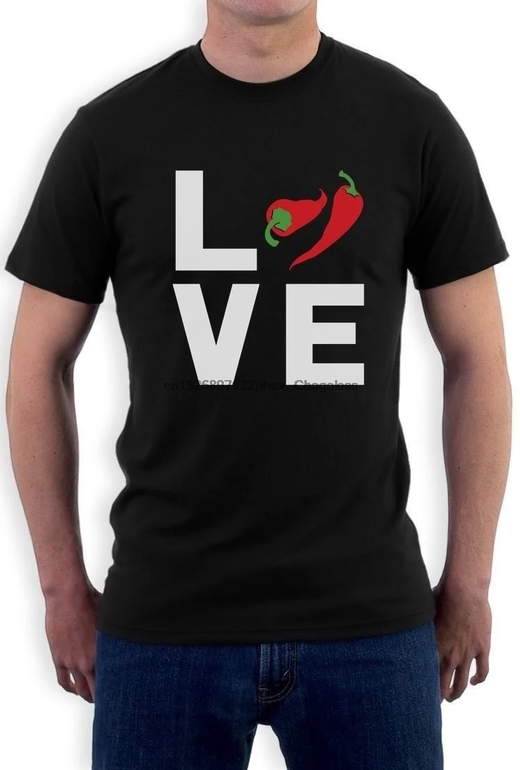 Подарок для любимого пищи-забавная футболка с изображением горячего чили перец |