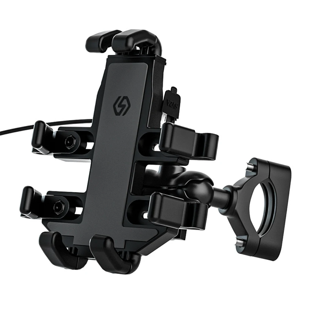 

8-claw Rechargeable Mobile Phone Holder Motorcycle Bike Mount Bracket For Tricycles ATV Vehicles Handlebar USB Charging Holder