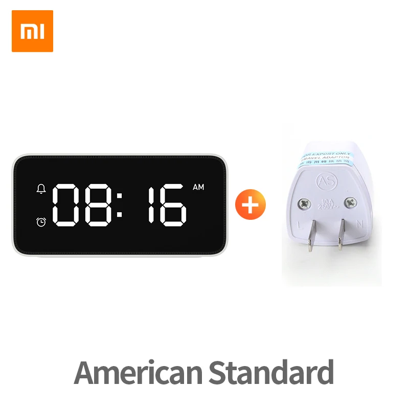 American Standard Xiao mi смарт-будильник голосовые вещательные часы ABS настольные часы Dersktop автоматическая калибровка mi домашнее приложение - Цвет: American Standard