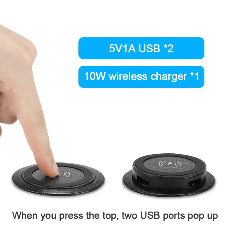 

10W Qi Fast Wireless Charger Built in Desktop Furniture Embedded Fast Wireless Charger for iPhone 11 Pro X XS XR Samsung S10 9 8