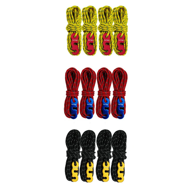

ShineTrip Adjustable Wind Rope High-Strength Multifunctional Reflective Rope with S-Ring Hooks Tent Accessories for Camping Hiki