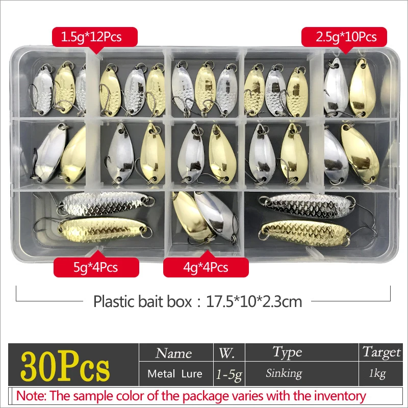 Горячая Распродажа набор блестящих рыболовных приманок наборы микро мини ложки