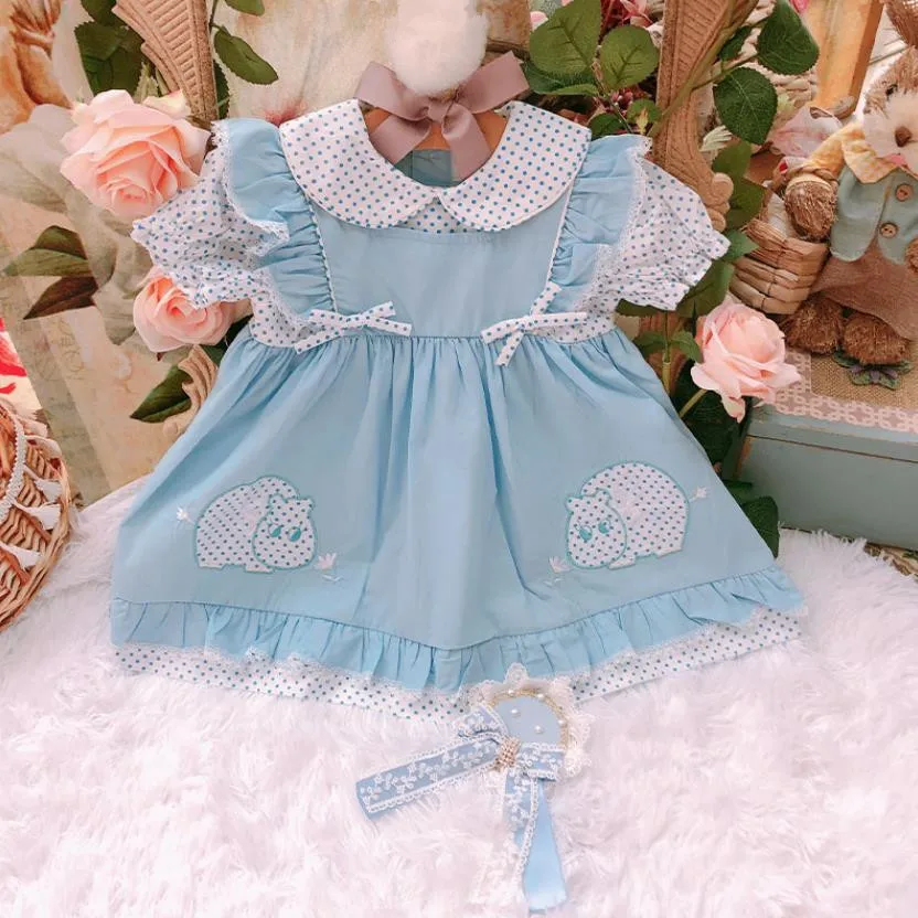 

2020 Summer Spanish Lolita princess dress baby girl clothes puff sleeve dress for girls birthday party dress vestidos Y2941