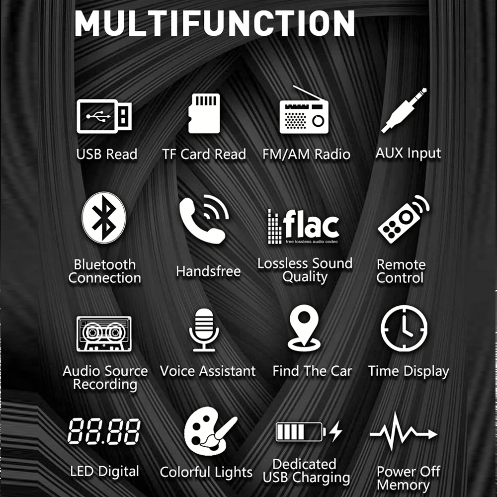 Автомагнитола kebidumei Bluetooth FM Aux-вход SD USB Типоразмер 1 din | Автомобили и мотоциклы