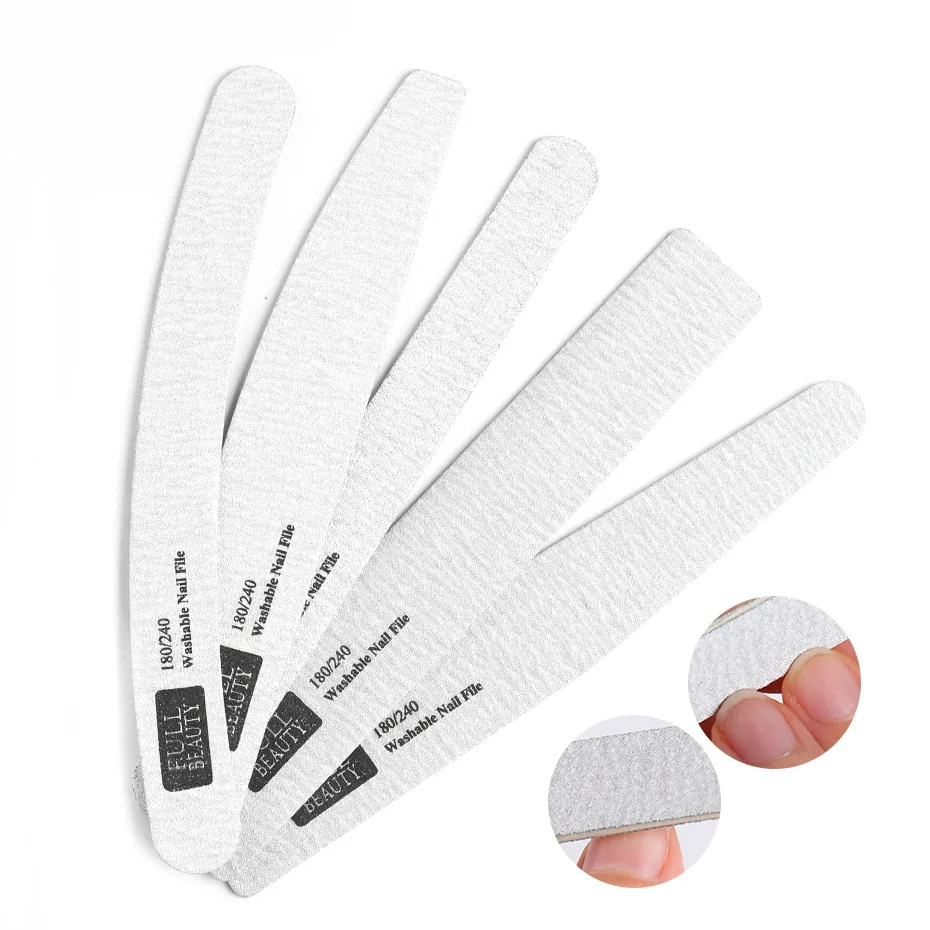 

10pcs Nail File 180/240 Grit Professional Wooden Sanding Files Nail Buffer Block Set Manicure Polishing Accessories Tools LA1577