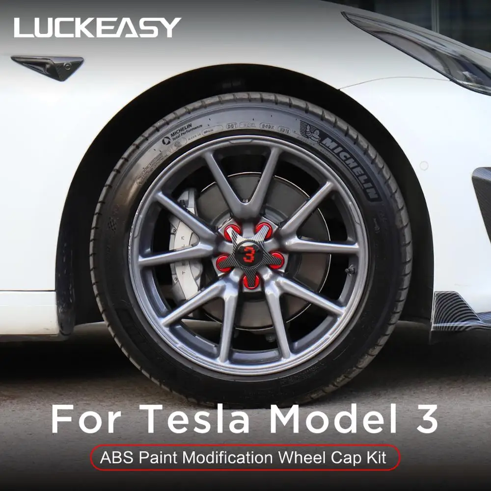 Планетарный двигатель LUCKEASY Hub cap для Tesla Model 3 car 18 дюймов колесо P версия ABS