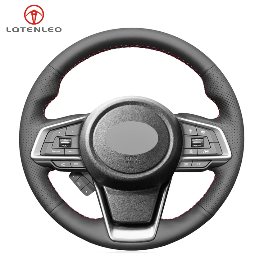 

Черный чехол на руль LQTENLEO из искусственной кожи для Subaru Forester Crosstrek 2018 2019 Legacy Outback Ascent 2017-2020