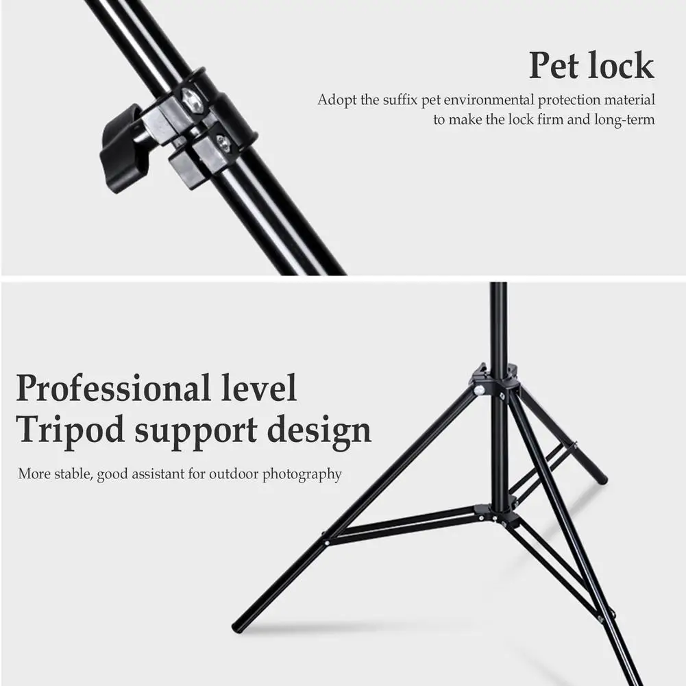 

Outdoor metal folding light stand telescopic tripod support portable lighting emergency 2 meters