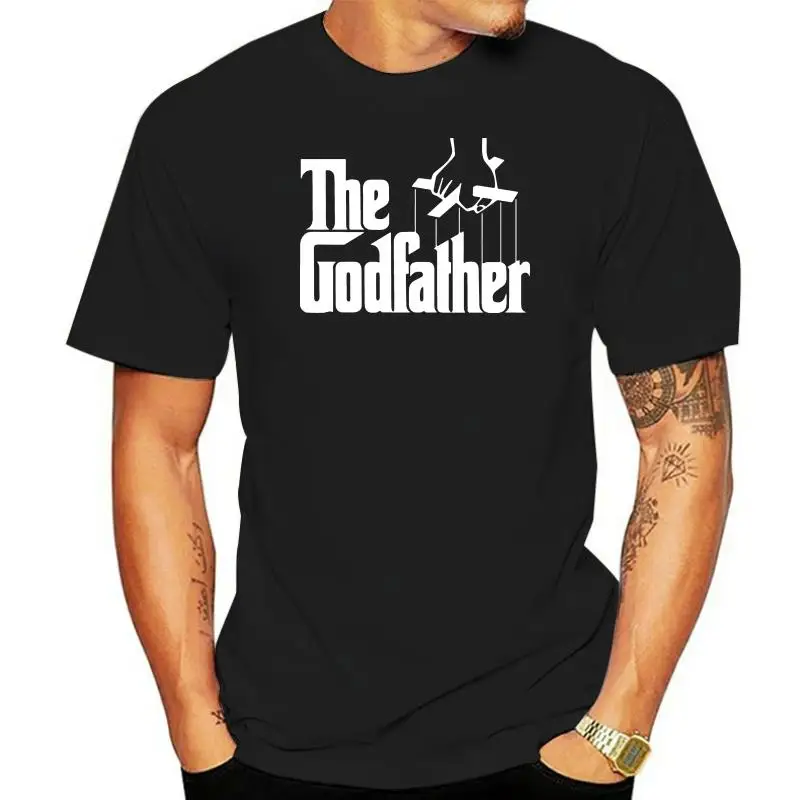 

Футболка с логотипом фильма Godfather, хлопковая Футболка с рукавами, модная летняя свободная мужская одежда с принтом