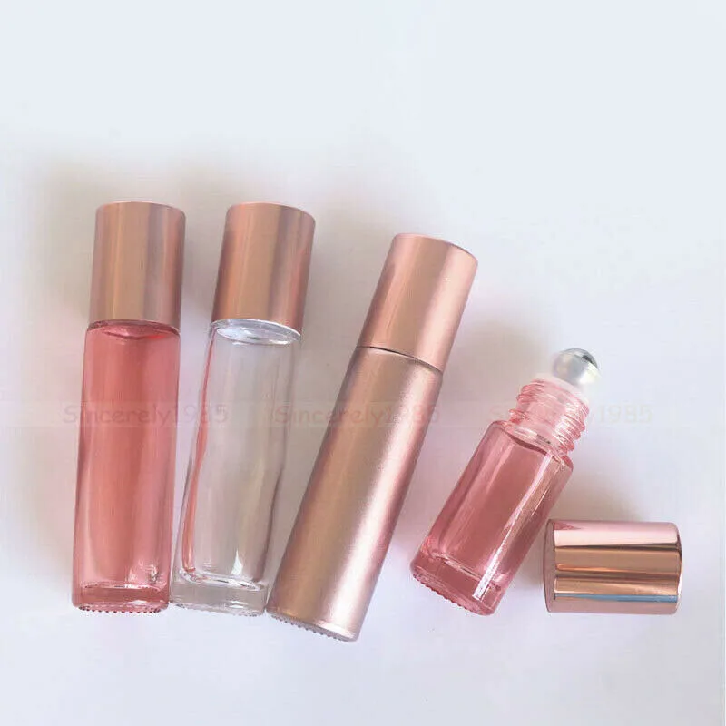 24 шт косметика парфюмерия диспенсер 5 мл 10 толстый прозрачный розовый цвет: